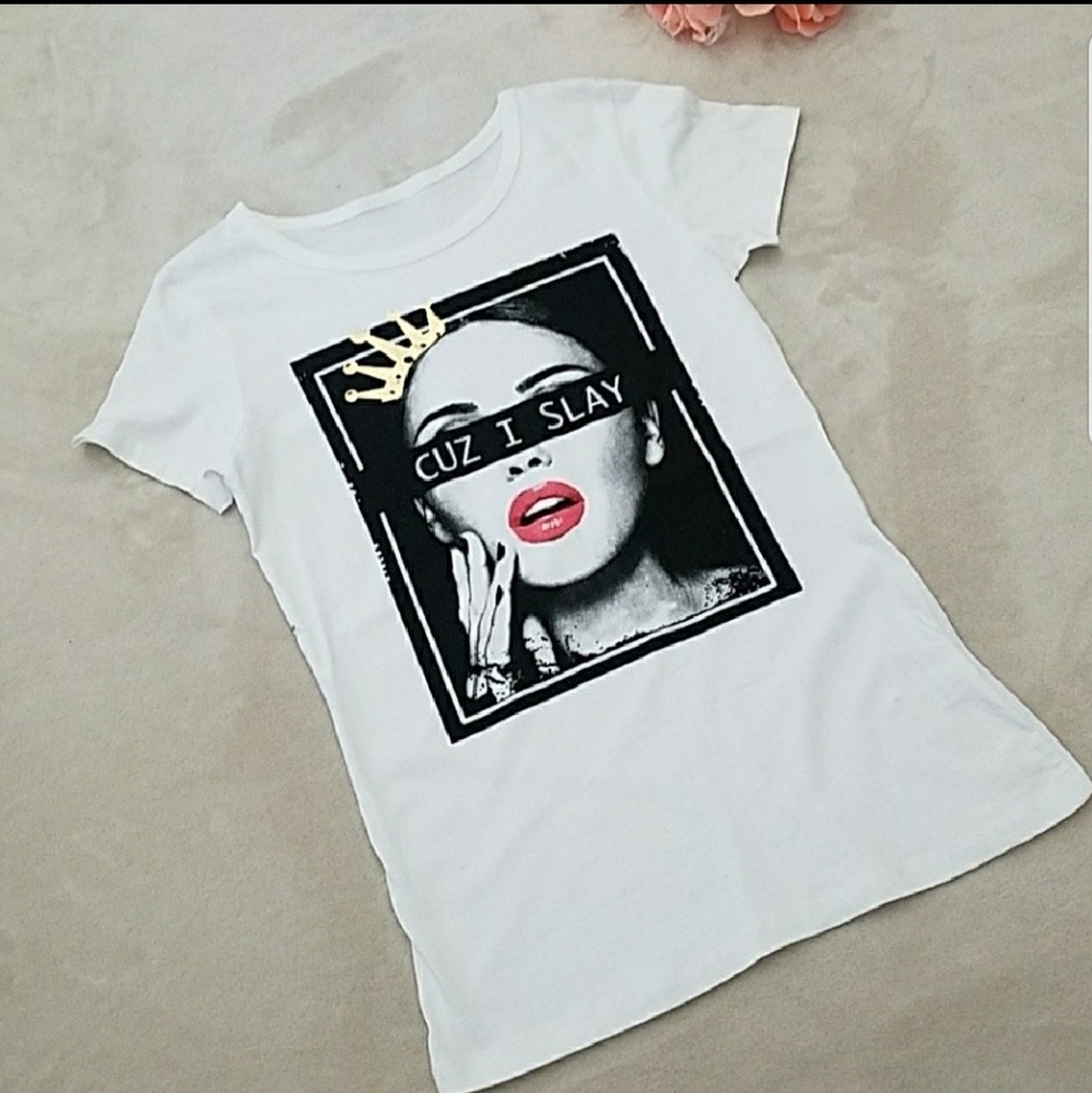 Slay Graphic White Tee